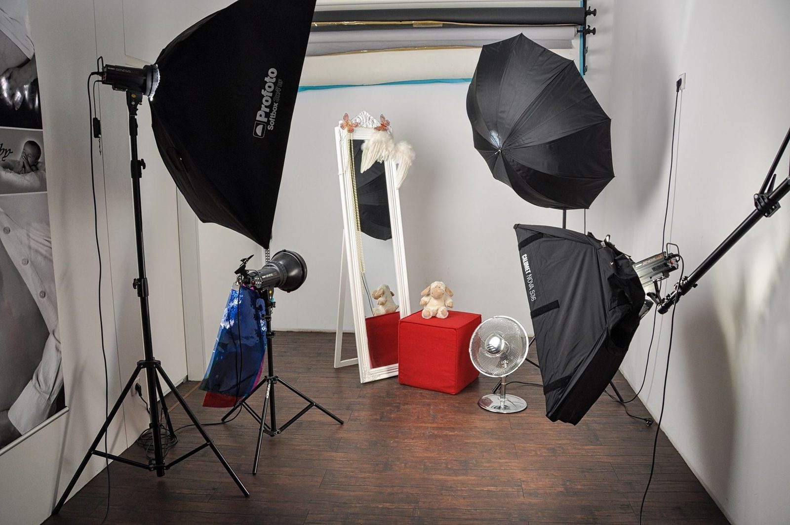 Studioaufbau mit Softboxen